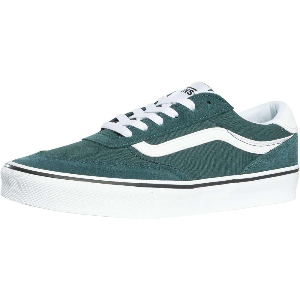 Men's Suede/Canvas Closed Toe Lace-up Rubber Sole Slip Resistant Sneakers